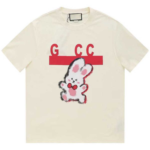 

designer summer women t shirt shirt correct version summer cartoon print relaxed crewneck tee, White;black