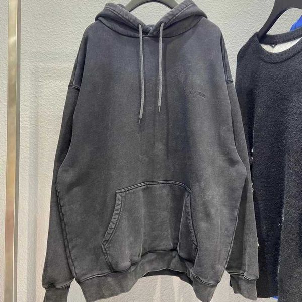 

designer women's clothing 20% off shirt differentiate market original autumn winter embroidered round neck loose long sleeve hoodie, Black