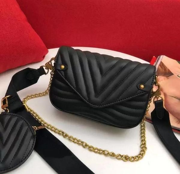 

2023 fashion shoulder bags genuine leather cross body bag twin set satchel handbag for men presbyopic three in one, Black;red