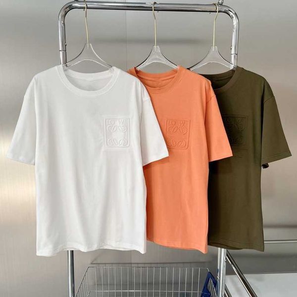 

2023 new women's tshirt summer edition luojia loose simple versatile couple round neck sleeve t-shirt, White