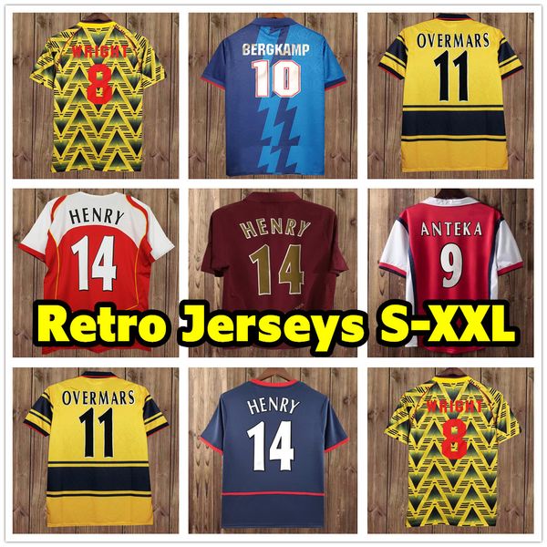 

retro soccer jerseys highbury home football shirt pires henry reyes 02 03 05 06 98 99 bergkamp 94 95 adams persie 96 97 galla 86 87 89 wrigh, Black;yellow