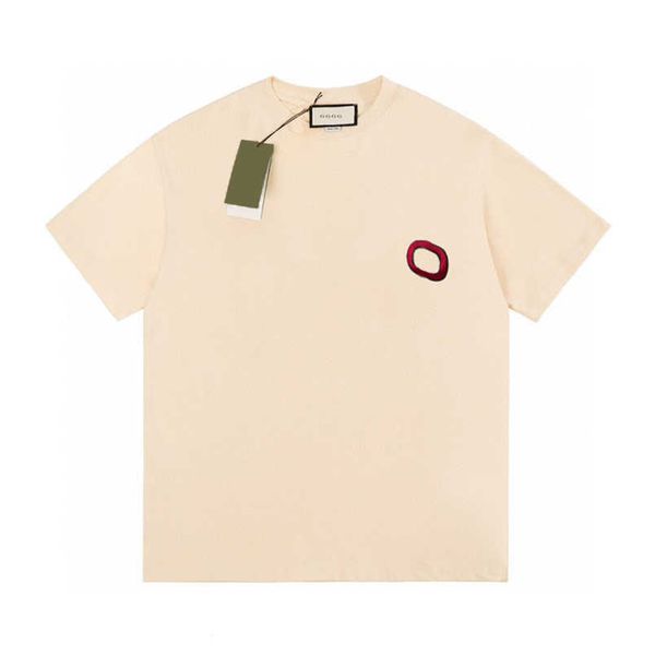 

womens designer t shirt tracksuit shirt ceiling family exclusive double small embroidery loose relaxed sleeve white t-shirt label, White;black