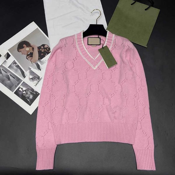 

designer women's clothing 20% off shirt autumn design sense small cut out letter v-neck knitted pullover sweet gentle style long sleeve, White;black