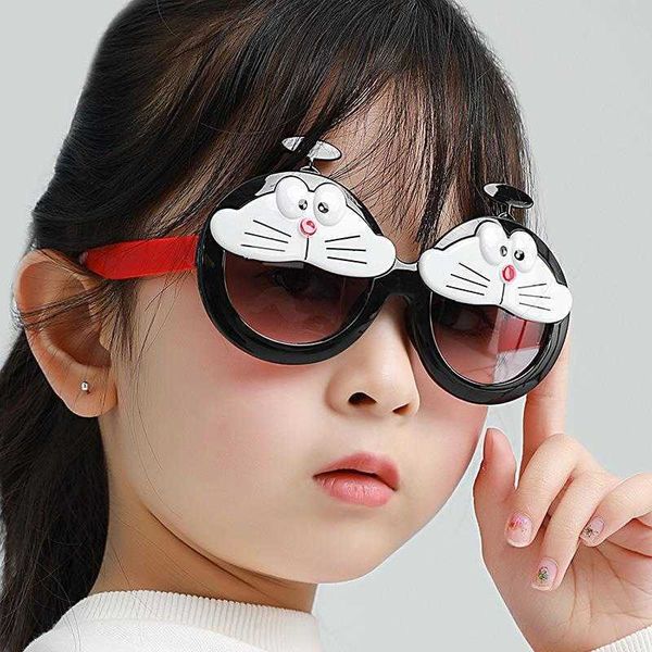 

childrens cute cat sunglasses personalized cartoon irregular creative multi, Blue