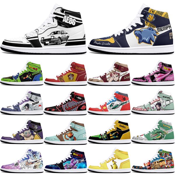 

New diy classics customized shoes sports basketball shoes 1s men women antiskid damping fashion anime customized figure sneakers 501587