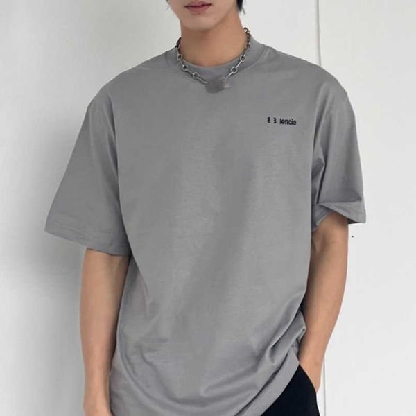 

2023 womens designer t shirt tracksuit shirt original quality version summer embroidery relaxed sleeve t-shirt, White;black