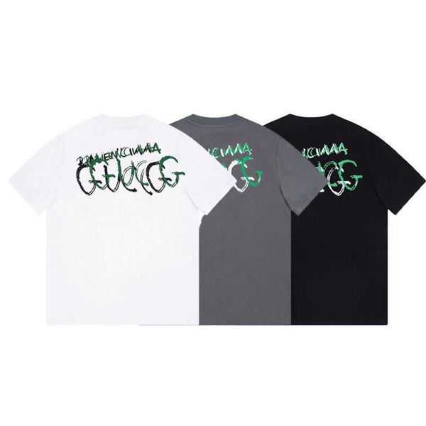 

womens designer t shirt shirt high version family co branded color body letter pure sleeve for men women xxl, White;black