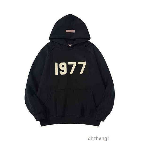 

men's & essent winter ess designer mens hoodies fears loose of pullover god hoody sweatshirts long sleeve hooded jumper womensivvx, Black