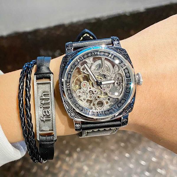 

luxury watches richa milles watch watch mens automatic hollow mechanical tourbillon chinachic style carved lovers 18redlil, Slivery;black