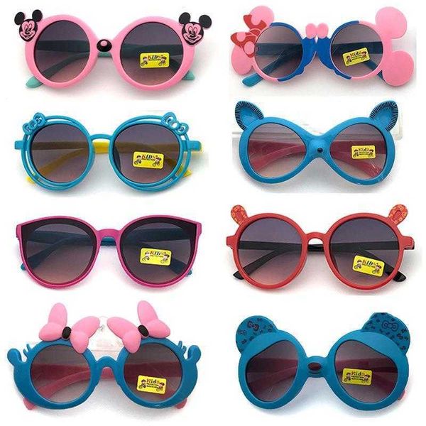 

kids sunglasses baby boy cute cartoon animal color female child sun glasses, Blue