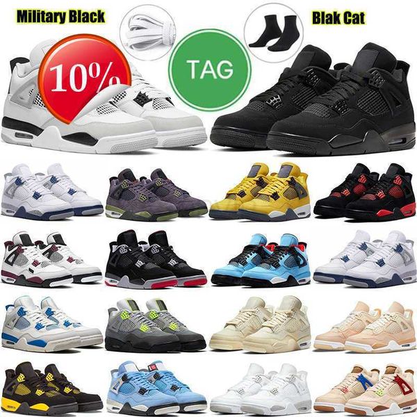 

2023 og4s basketball shoes 4 j4 military black cat university blue red thunder cactus jack neon canvas sail shimmer bred lightning trainers