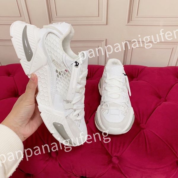 

2023 new casual shoes calfskin reflective sneaker designer mens women sneakers fashion leather trainers, Black