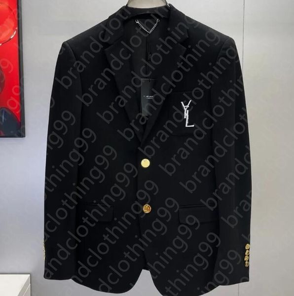

designer men's suit coat v collar cotton y letter embroidery suit fashion casual boutique solid color business suit coat, White;black