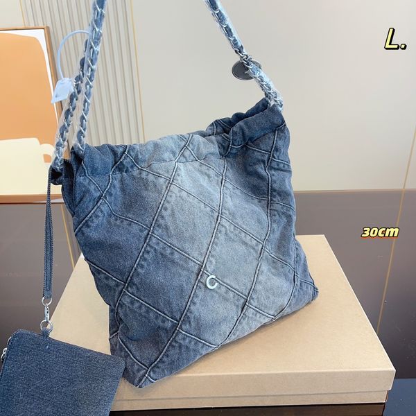 

shopping bag designer garbage bag underarm bag denim series women's shoulder bag chain bag french high-end crossbody bag handbag 2023s