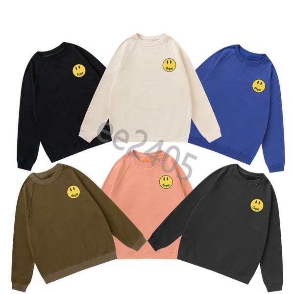 

new designer mens sweatshirts womens hoodies men dree fashion sweatshirt smile face pullovers autumn winter hoodie casual fashionable coat, Black