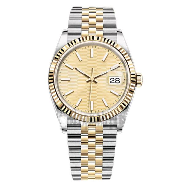 

mens automatic mechanical watch full stainless steel silver rome number face big date wave dial men sapphire glass super luminous waterproof, Slivery;brown