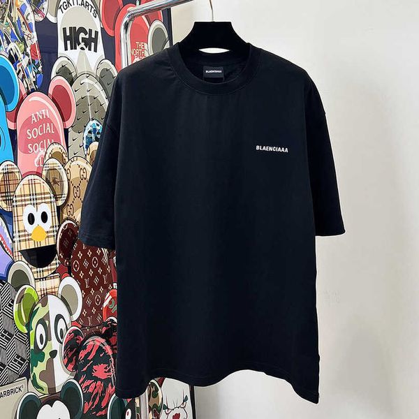 

luxury designer women t shirt shirt 23 high weight family letter print sleeve loose os style casual t-shirt, White;black