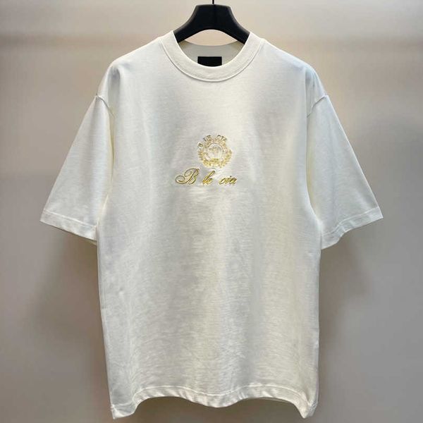 

designer women's clothing 20% off shirt correct version differentiation market embroidery 100% sleeve t-shirt loose tee, White;black