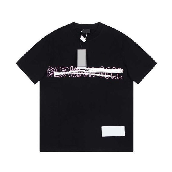 

designer new women t shirt shirt high version family co-branded graffiti incomplete letter trend loose casual sleeve high, White;black
