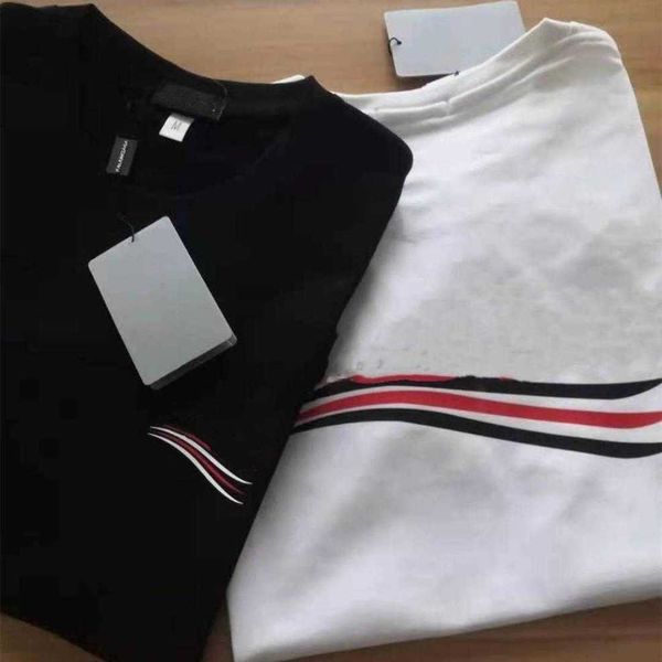 

waves t-shirts shirt summer short sleeve balencigas tee men women lovers luxury designer fashion t senior pure cotton size s-4xl avma, White;black