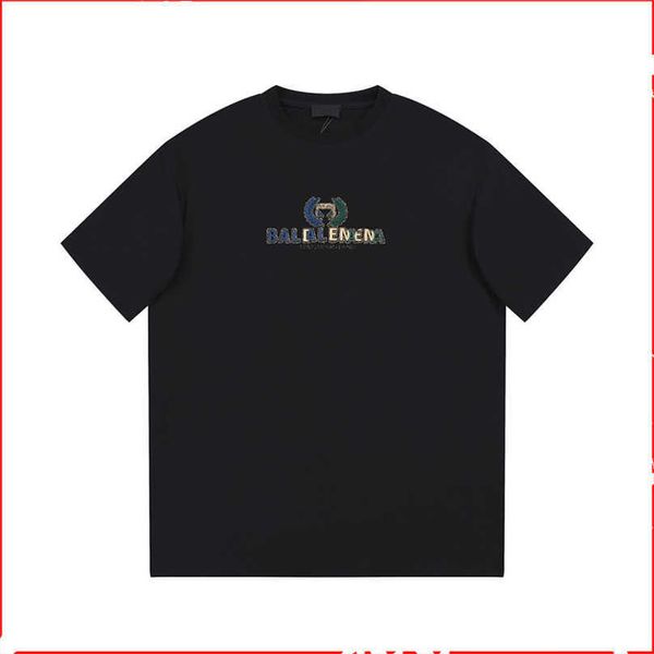 

luxury designer women t shirt shirt early 2023 summer t-shirt simple design sleeve loose versatile couple style, White