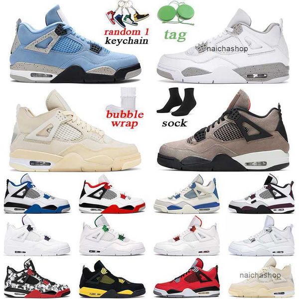 

jorden jordon 4s men women basketball shoes black cat university blue fire red white oreo jumpman 4 taupe haze mens trainer sports sneakers