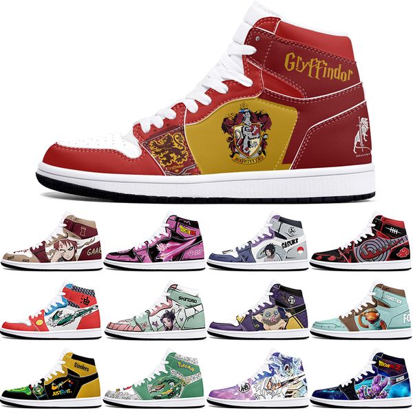 

New diy classics customized shoes sports basketball shoes 1s men women antiskid damping anime customized figure sneakers 459443