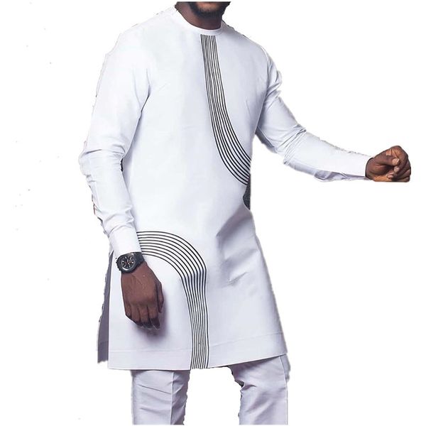 

ethnic clothing african clothes for men african men fashion summer dashiki traditional long sleeve white shirts african clothing 230408, Red