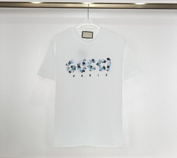 

white black classical designer t shirt summer short sleeve gc embroidery men women tshirt tee mens clothes