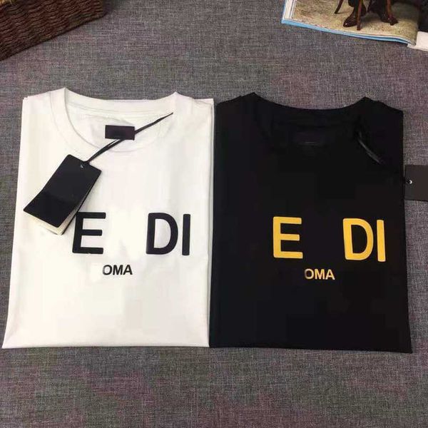 

luxury designer women t shirt summer mens shirt casual man womens ees with letters print sleeves sell men hip hop clothes s-4xl #06, White;black