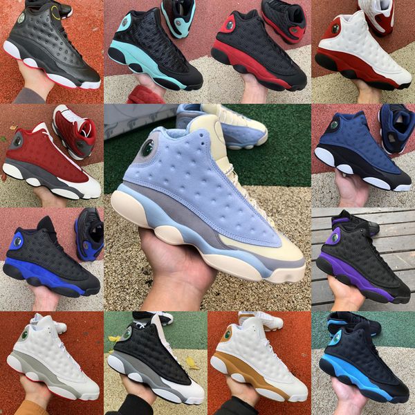 

13s men women basketball shoes 13 french brave blue del sol obsidian flint court purple starfish black cat bred mens trainers outdoor sports