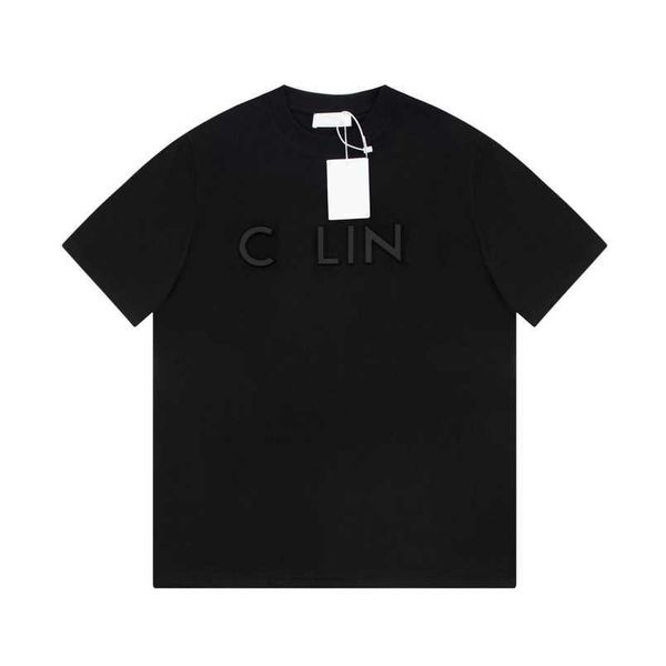 

2023 womens designer t shirt tracksuit high edition 23 summer classic basic letter print loose sleeve t-shirt, White