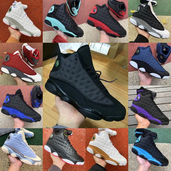 

13 basketball shoes 13s french blue obsidian wheat black cat flint hyper royal bred wolf grey cap and gown solefly unc trainers sports sneak