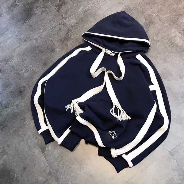 

womens designer t shirt tracksuit shirt jimo high version 23 spring luojia hoodie drawstring yang mi ribbon same style for men women, Black