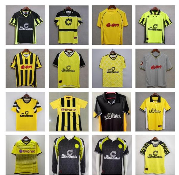 

dortmund retro soccer jerseys 1988 1989 1994 1995 1996 1997 1998 2000 2001 2011 2012 2013 vintage football shirt reus borussia moller 88 89, Black;yellow