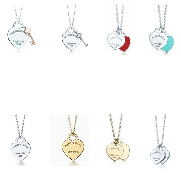 

Womens Stainless Heart Steel 10mm 15mm 19mm Gold Pendant Fashion Couple Necklace Gift Girlfriend Jewelry Wholesale