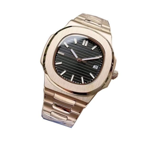 

luxury men's automatic mechanical watch 40mm circular dial movement 904l stainless steel water resistant luminous watch montre de luxe, Slivery;brown