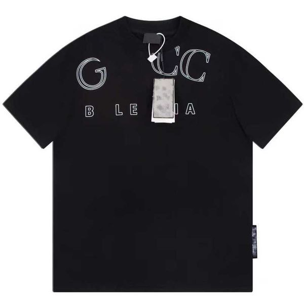 

designer new women t shirt shirt premium edition summer print relaxed sleeve t-shirt, White;black