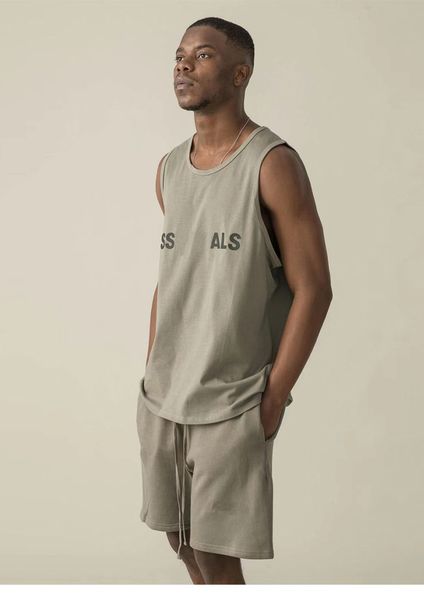 

european and american fashion brand tank men summer print letters loose hip hop trend tank luxury casual wear, White;black