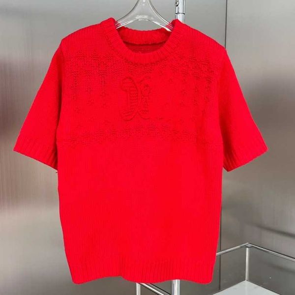 

2023 womens designer t shirt tracksuit 2023 summer net red high edition loose simple versatile round neck sleeve t-shirt, White