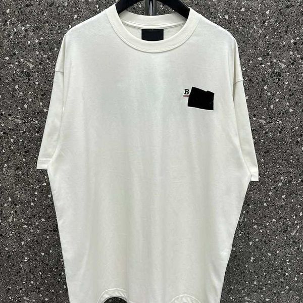 

2023 new designer womens t shirt high-end shirt differentiate market original quality version black gum relaxed sleeve tee, White;black