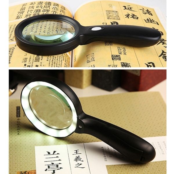 

magnifying glasses 1pc lighted magnifying glass-10x hand held large reading magnifying glasses with 12 led illuminated light for seniors rep