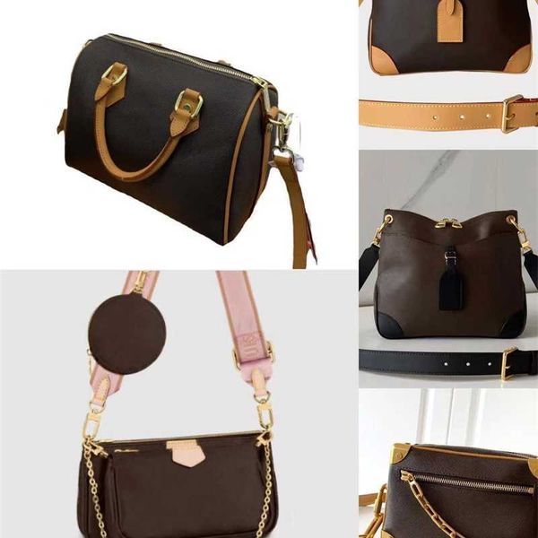 

2023 new fashion women's bag genuine leather old flower handbag crossbody