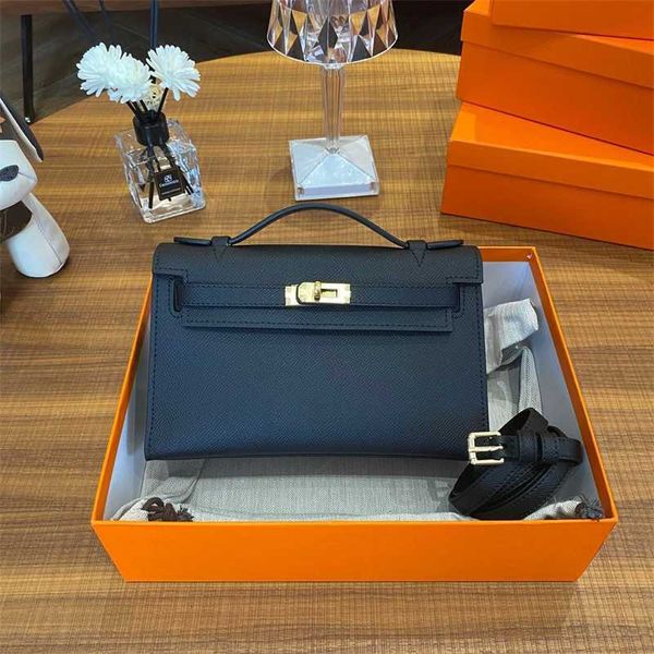 

genuine leather women's bag 2023 advanced texture palm pattern generation square handheld one shoulder crossbody for women