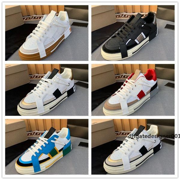 

with box designer shoes 23s/s perfect brand casual sneaker calfskin leather zero dg custom shoes men's sports lace up trainers nappa po, Black