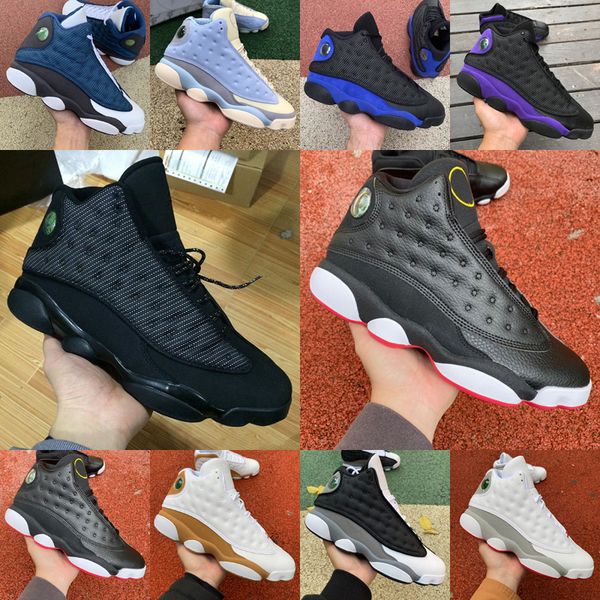 

13 13s basketball shoes 2023 navy del sol university blue obsidian flint lucky green court purple black cat 13 mens trainer sports sneakers