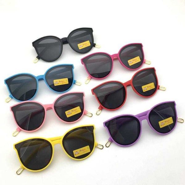 

polarized kids sunglasses boy and girl baby glasses silicone uv protection, Blue