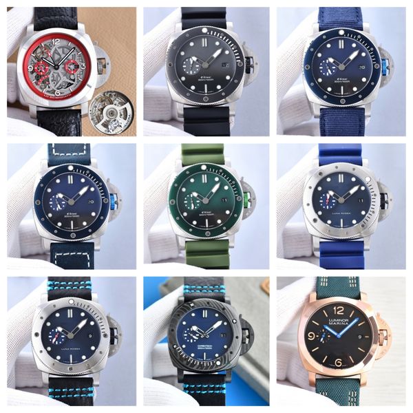

2023 47mm new mens sports watch designer luxury watch stainless steel material waterproof glow wristwatches for men automatic movement watch, Slivery;brown