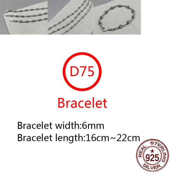 

d75 s925 sterling silver bracelet fashion letter personalized retro cross flower diamond punk hip hop style gift for lovers, Golden;silver