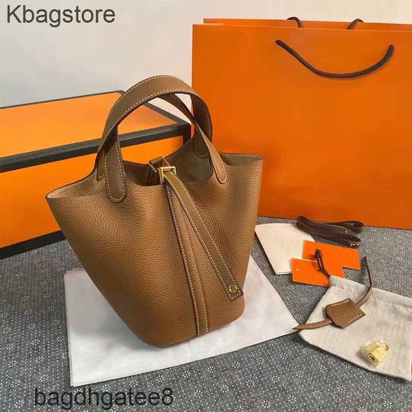 

r layer women's bag bags cowhide shoulder purse picotin basket bucket locks handle tote 5nex